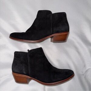 Sam‎ Edelman ankle boots black suede leather size 7